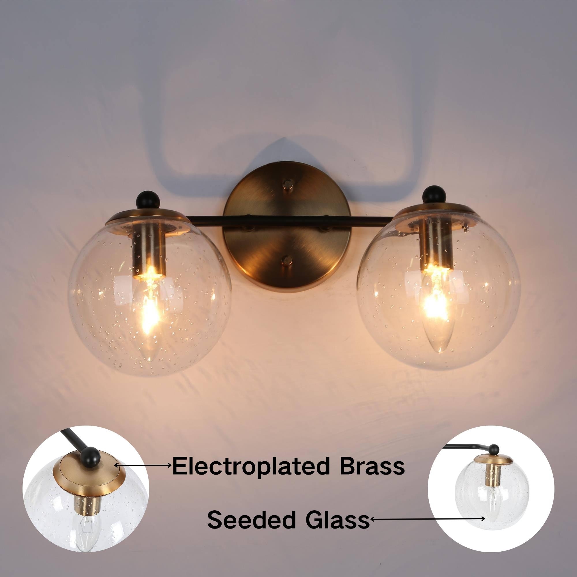 Two globe vanity light clearance