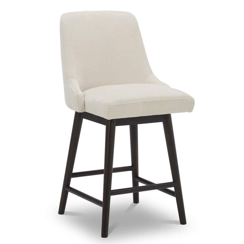 Spruce & Spring Hazel Upholstered Counter Height Swivel Barstool with Back