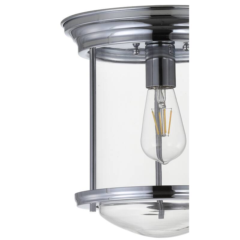 Orbe 10.25" Metal/Glass LED Flush Mount, by JONATHAN Y