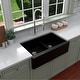 preview thumbnail 6 of 60, Karran Farmhouse/Apron-Front Quartz Double Bowl Kitchen Sink Kit