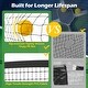 preview thumbnail 7 of 7, Black, Yellow Metal Portable Pickleball Net with Wheels and Carry Bag - 22 ft. x 24" x 36" (L x W x H)