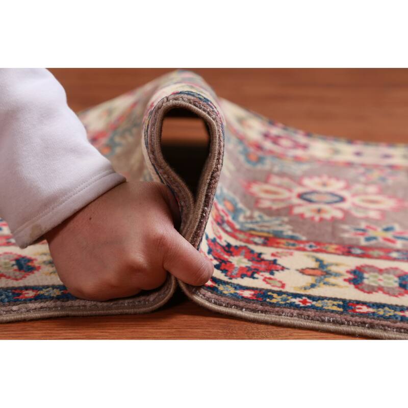 Brown Kazak Oriental Accent Foyer Rug Handmade Wool Carpet - 2'0"x 3'0"