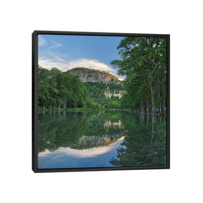 iCanvas "Bald Cypress Trees, Frio River, Old Baldy Mountain, Garner State Park, Texas" by Tim Fitzharris Framed Canvas Print