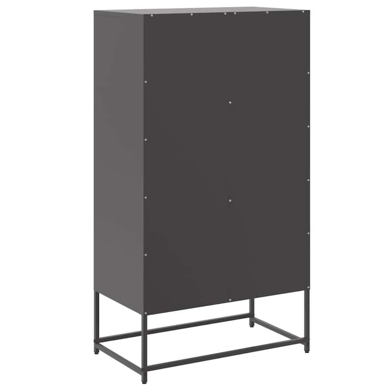 vidaXL Highboard Storage Side Cabinet Cupboard Living Room Furniture Steel - 27.0 x 27.0 x 48.6