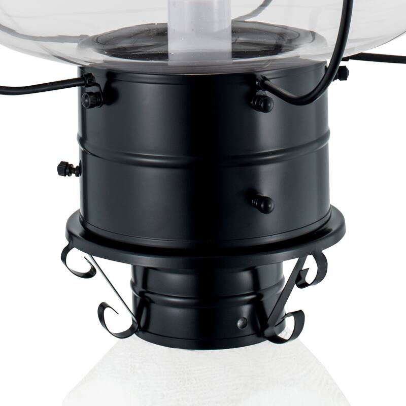 Elk Home Classic Onion Outdoor Post Light - Gun Metal with Clear Glass