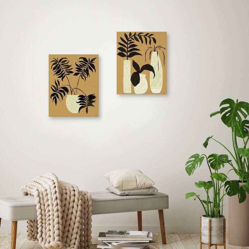 Simple Clay Day I Gold, Simple Clay Day II Gold by Belle Maison Canvas Art Prints