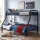 preview thumbnail 5 of 6, Furniture of America Hind Modern Metal Twin over Full Bunk Bed Black