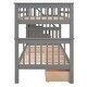 preview thumbnail 13 of 18, Stairway Twin-Over-Twin Bunk Bed with Three Drawers for Bedroom,Dorm,4 Different Sizes Hide Underneath Stairs