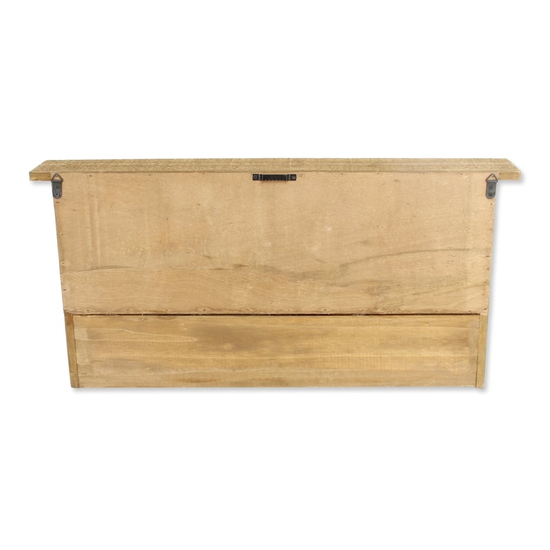 Brown Natural Wood Wall Hanging Storage