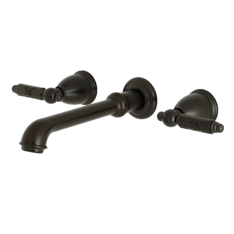 Kingston Brass Georgian Two-Handle 3-Hole Wall Mount Bathroom Faucet - Oil Rubbed Bronze