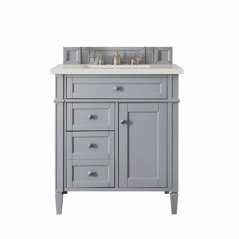 James Martin Vanities 650-V30-3LDL Brittany 30" Single Basin Poplar - Urban Gray - Steel Finish