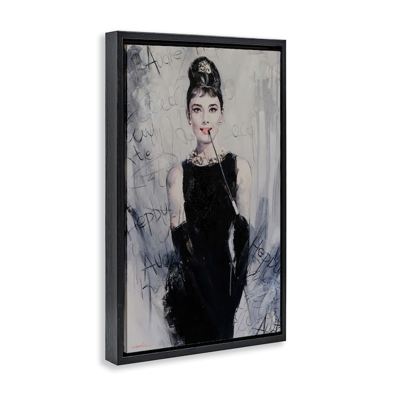 Stupell Classic Audrey Modern Details Framed Floater Canvas Wall Art Design By Lucille Lee