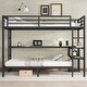 preview thumbnail 2 of 4, Metal Bunk Bed with Desk,LED and USB,Full Over Twin