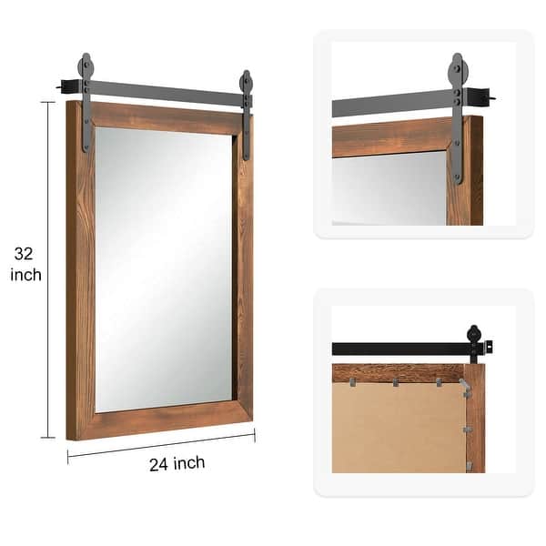 Farmhouse Barn Door Style Wall Mirror Bed Bath & Beyond 39700439