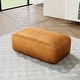 preview thumbnail 57 of 62, Elliot 22"/ 35"/ 43" W Modern Rectangular Genuine Leather Ottoman