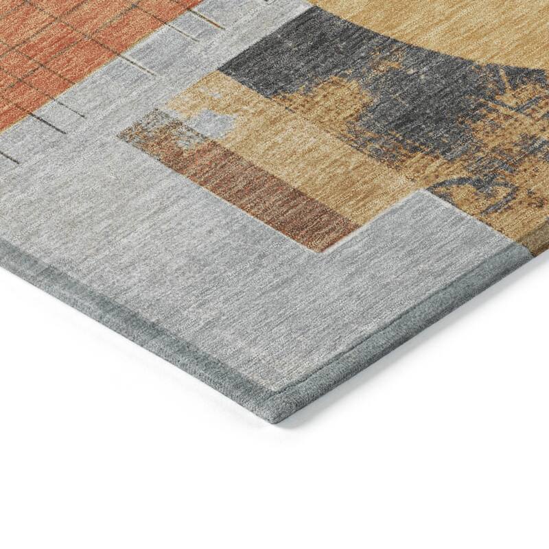 HomeRoots Geometric Modern Rectangle Outdoor Rug