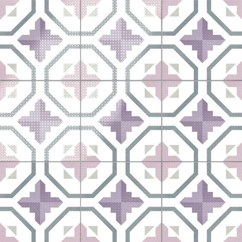 Merola Tile Prisma Lavender 9-3/4" x 9-3/4" Porcelain Floor and Wall Tile