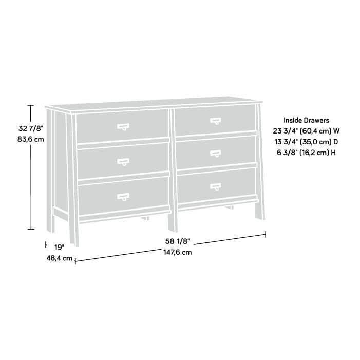 Trestle 6- Drawer Dresser