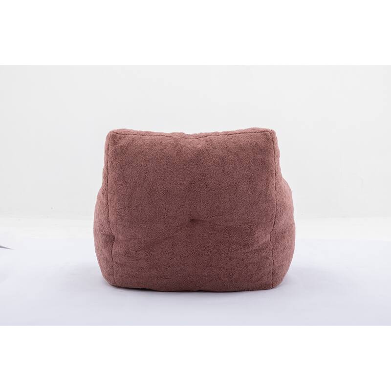 010-Soft Teddy Fabric Tufted Foam Bean Bag Chair