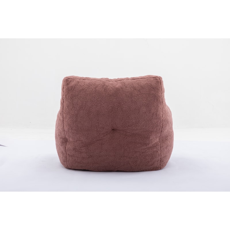 Tufted Deep Seat Bean Bag Chair, High-Density Foam Filler Lazy Floor Sofa, Single Sofa Chair with Curved Armrests