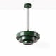 preview thumbnail 18 of 32, Industrial Adjustable Chandelier 1-Light Pendant Light with 3-Layer Metal Shade, Vintage Hanging Lamp for Living Room