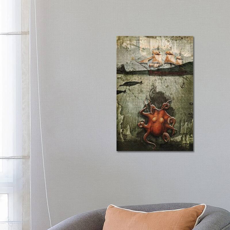 iCanvas "Paper Octopus" by Heather Landis Canvas Print - 26x18x1.5