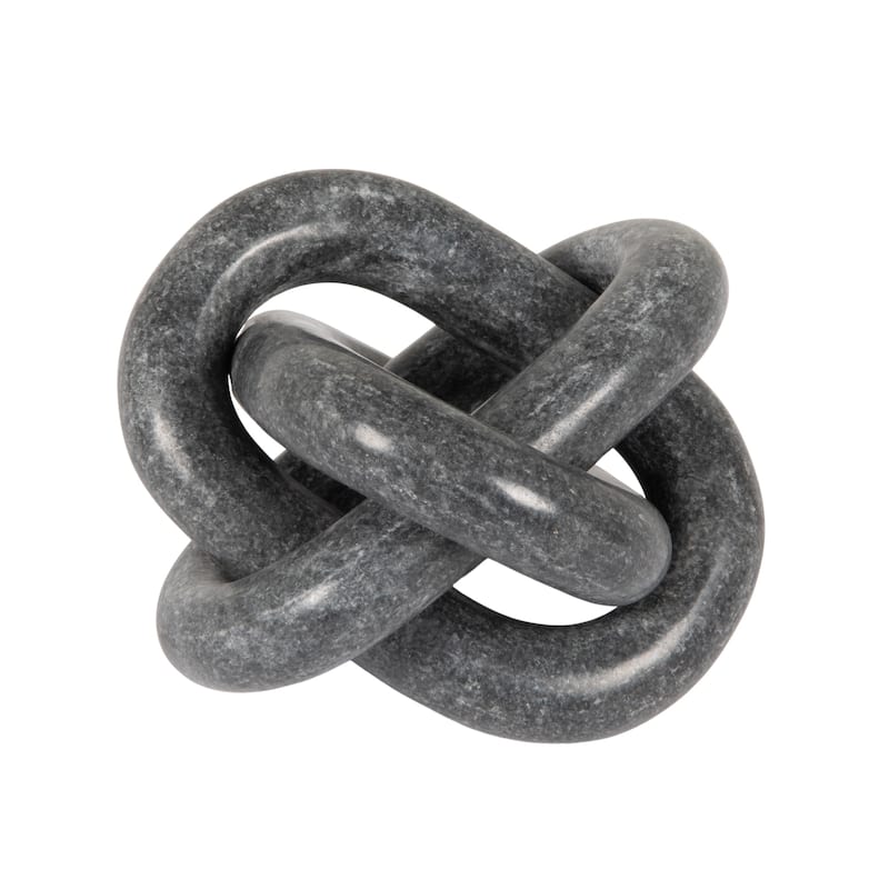 Decorative Interlocking Marble Chain with 3 Links - 6.0"L x 6.0"W x 6.0"H