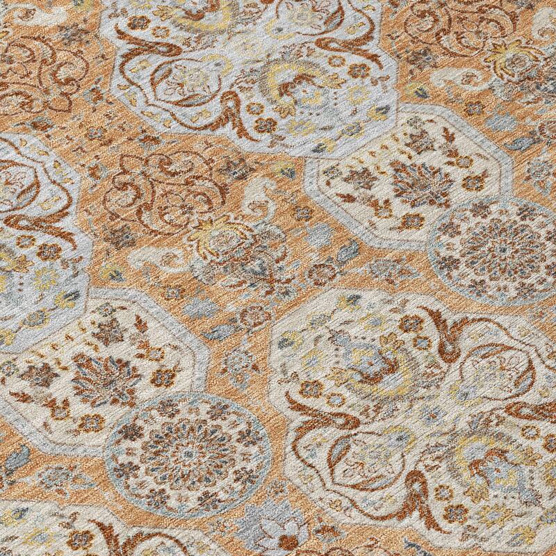 Machine Washable Indoor/ Outdoor Global Budden Chantille Rug