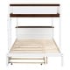 preview thumbnail 15 of 57, Modern Style Full over Full Bunk Bed with Twin size Trundle, Storage and Desk, Outlets with USB, Maximized Space, White+Walnut