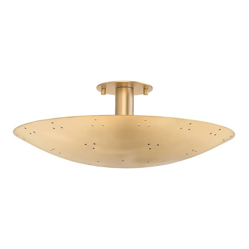 Hudson Valley Lighting 8718 Bern 3 Light 18" Wide Semi-Flush Bowl - Vintage Brass