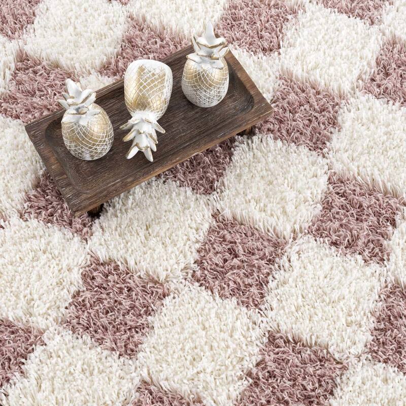 Hauteloom Atira Living Room, Bedroom Area Rug - Contemporary - Plush Pile - Light Gray,Cream - 7'10" x 10'3"