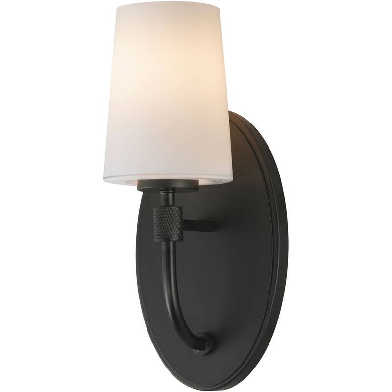 Maxim 12691WT Durham 14" Tall 1 Light Wall Sconce - Black