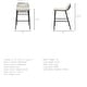 preview thumbnail 8 of 6, Kavalan Beige Fabric Seat with Black Metal Frame Counter Stool