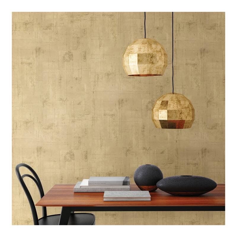 Brewster Ozone Gold Texture Wallpaper - 21 x 396 x 0.025