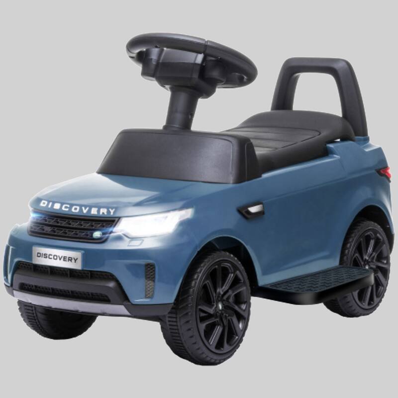 6V Land Rover Kids Electric Push Car, 2-in-1 Ride-on with Music, Headlights, and Horn, for Toddlers 18-60 Months - Light Blue