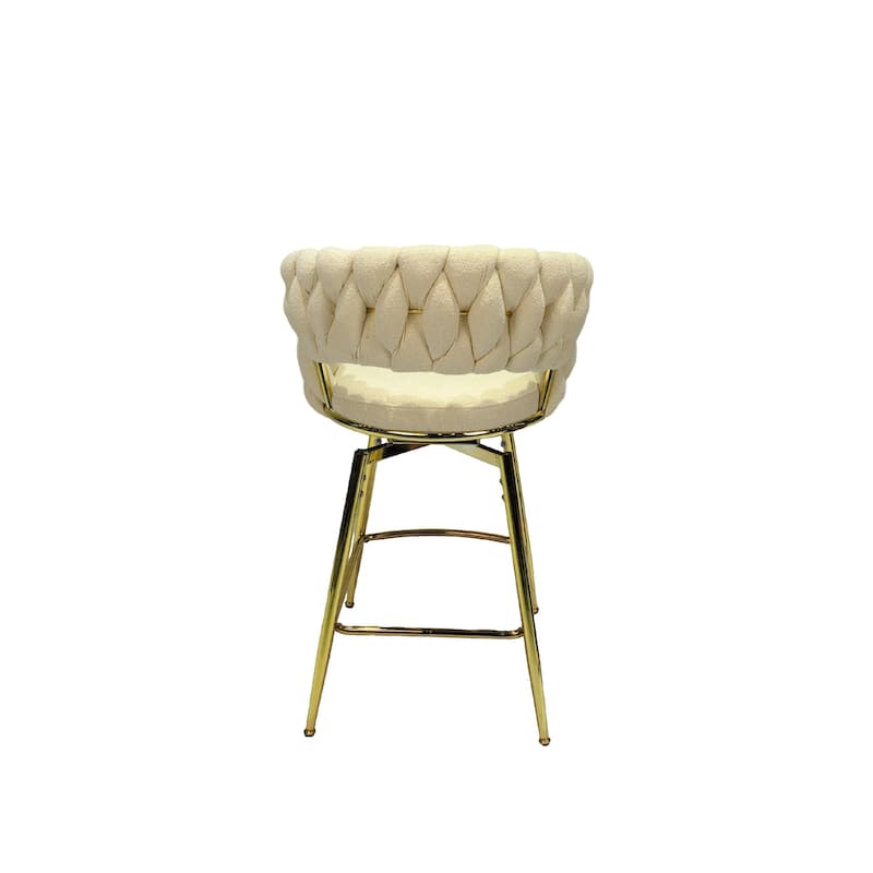 Bar Chair Toweling Woven Bar Stool Set of 4