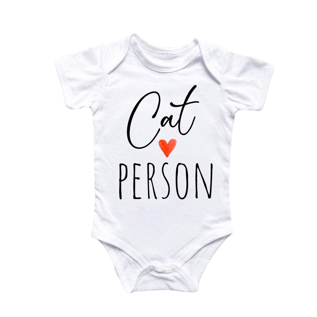 Cat Person Lover - Baby Boy Girl Clothes Infant Bodysuit Funny Cute Newborn