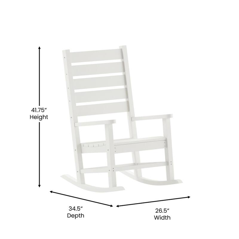 Set of 2 Classic Outdoor All-Weather Rocking Chairs