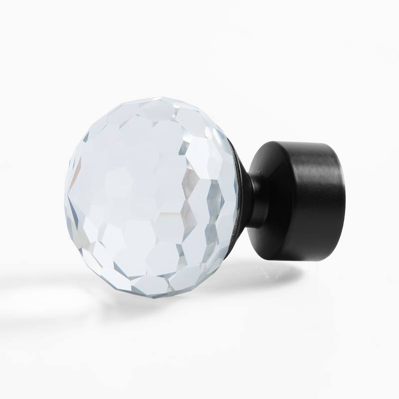 Exclusive Fabrics Glass Sphere Prism Extendable Metal Rod Set, 52 - 144