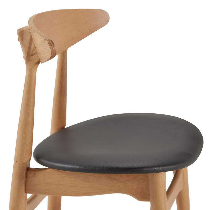 Norwegian Danish Mid-Century Dark Walnut Counter Height Stools (Set of 2) by iNSPIRE Q Modern