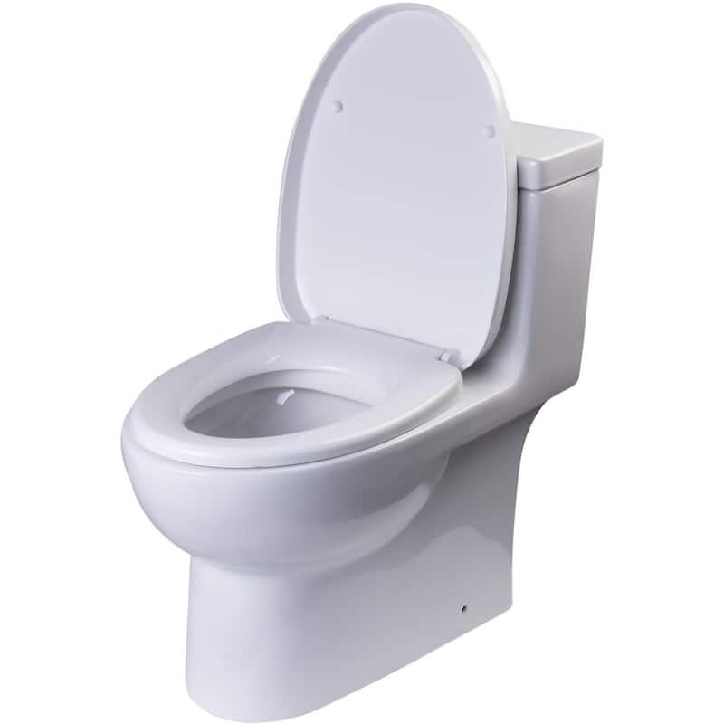 Eago Elongated Closed-Front Toilet Seat with Soft Close Hinges