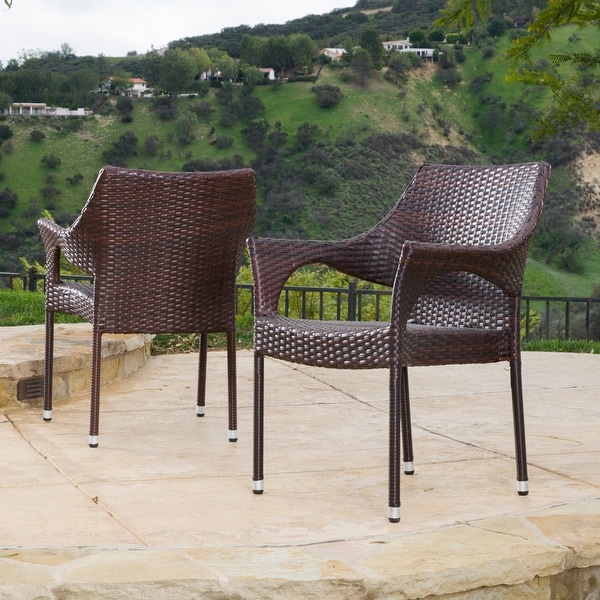 Cliff Outdoor Wicker Chairs Set by Christopher Knight Home On