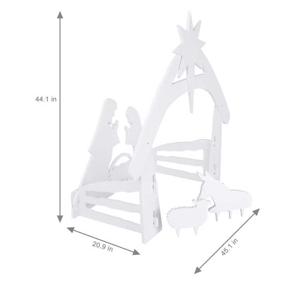 Pvc Nativity PVC Nativity Garden Jesus Decoration White - Bed Bath & Beyond - 38394162