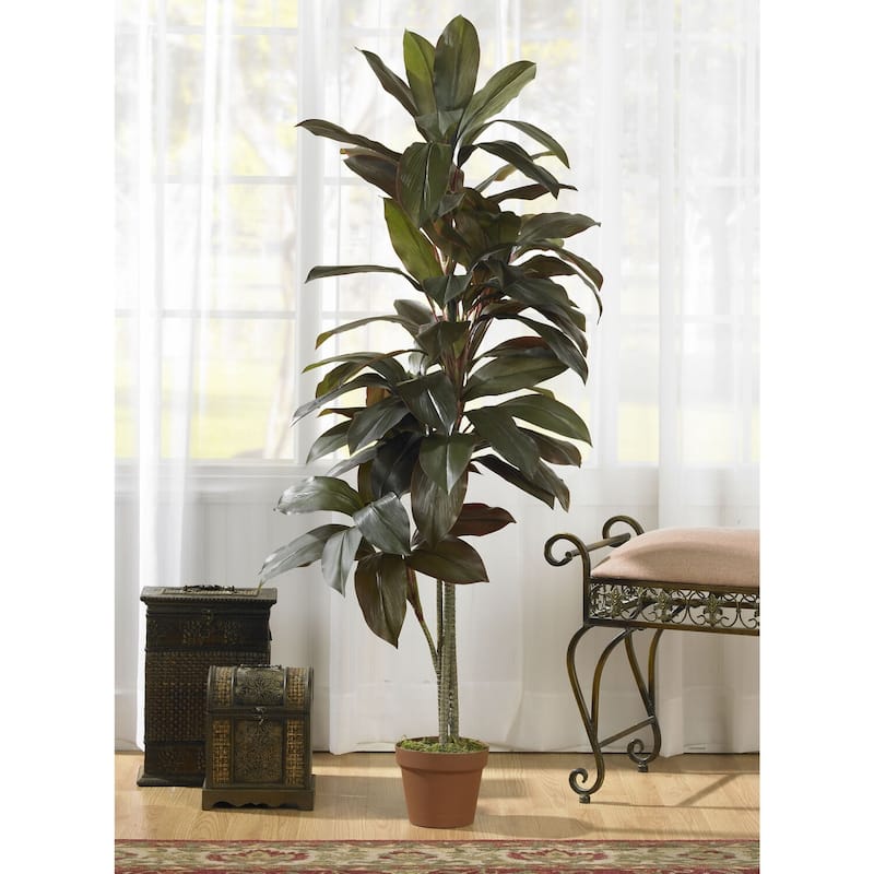 Silk Plant 5ft Real Touch - Lush Greenery Indoor Outdoor Decor - 5ft.