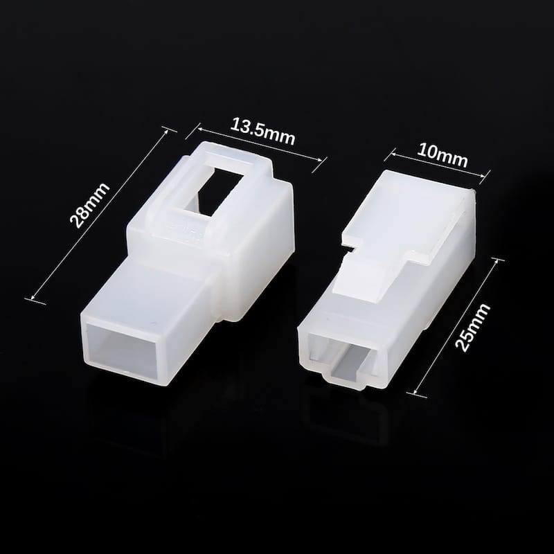 4 Sets 1 Pin Car Vehicle Electrical Wire Connector Male Female Terminal Housing - White