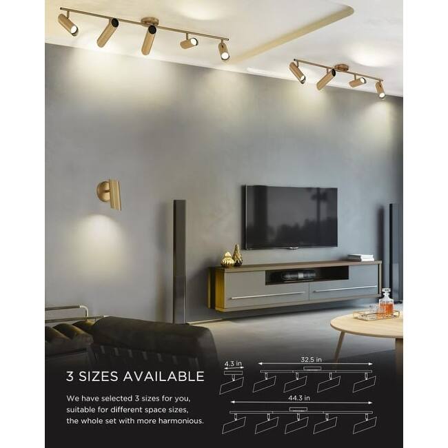 44.3"Ajustable 5-Light LED Track Light 350 Degree Rotatable