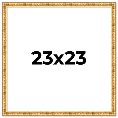 23x23 Frame Gold Real Wood Picture Frame Width 1 inches | Interior