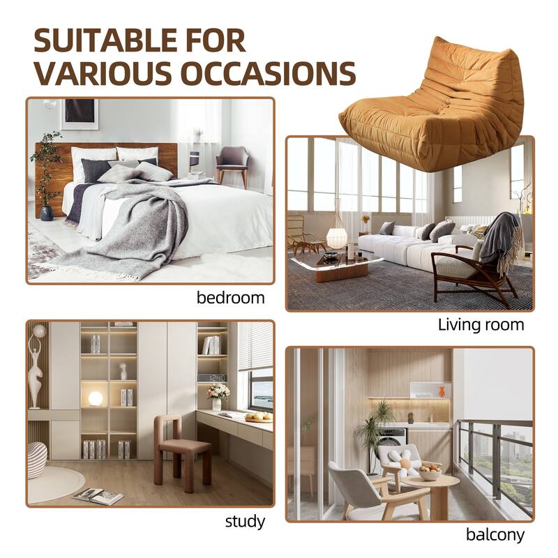 Big Bean Bag Chair Lounger Chair Stable Bean Bag Sofa for Home