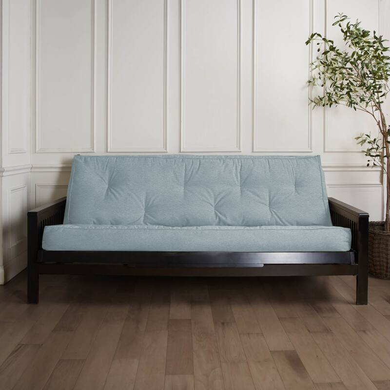 Trupedic Solid Velvet Indoor Futon Mattress - Dusk 38 in W x 75 in D x 10 in H