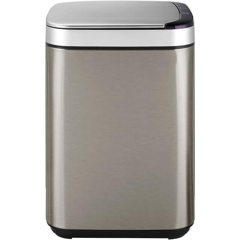 Hanover 10-Liter / 2.6-Gallon Trash Can with Sensor Lid and Carbon Odor Control in Stainless Steel